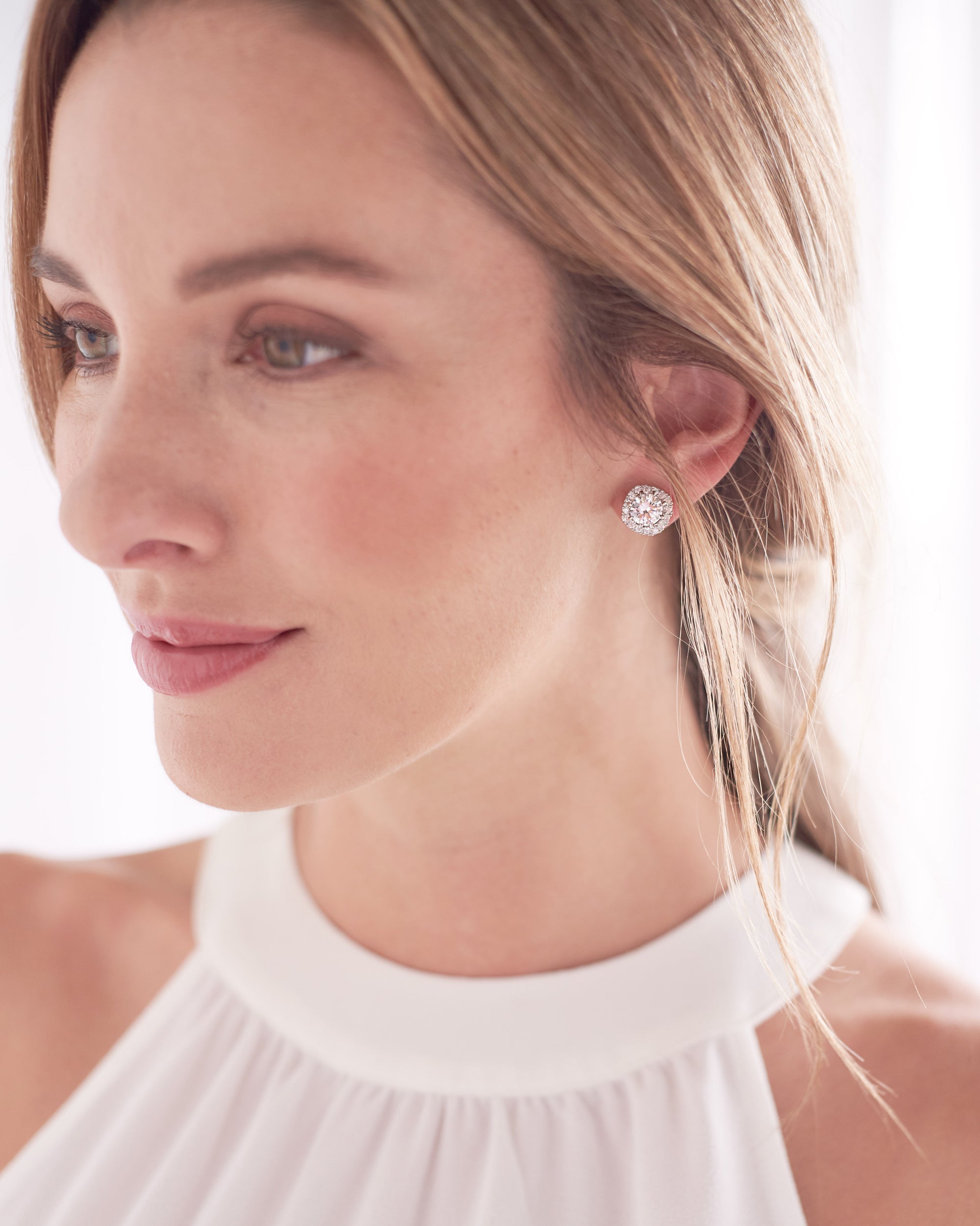 Isla Halo CZ Studs